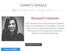 Tablet Screenshot of carriemongle.com